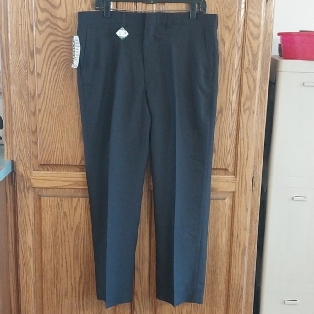 Flexslax NWT Men's Black‎ Dress Pants 36x29 Perma-Press Polyester Wool Blend